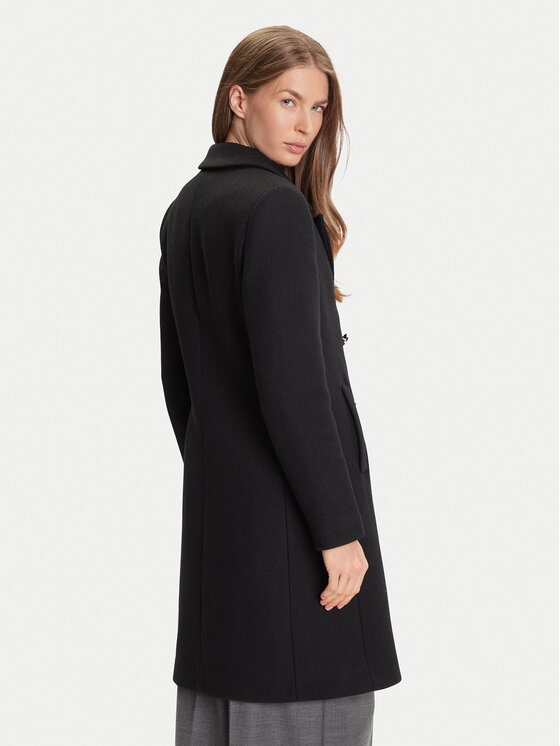 Rinascimento Rinascimento Wollmantel CFC0126118003 Schwarz Regular Fit