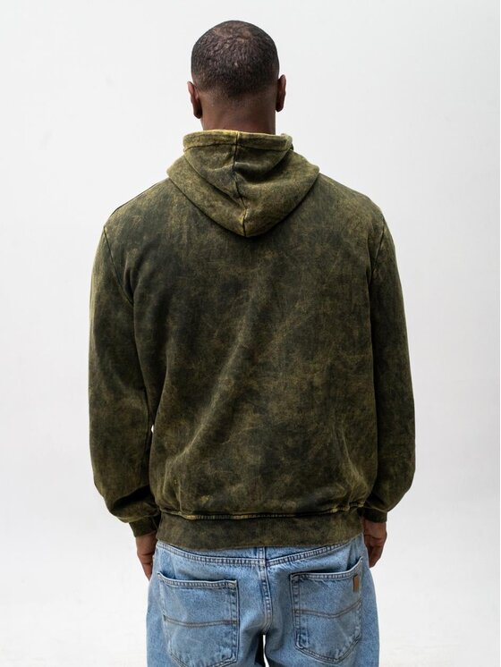 Marvel Marvel Bluza Oliwkowa Punisher Acid Wash Kangurka 131803 Khaki Regular Fit