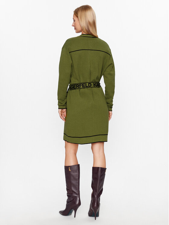 KARL LAGERFELD KARL LAGERFELD Cardigan Ikonik 2.0 221W2003 Verde Relaxed Fit