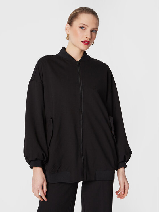 TWINSET Geacă bomber 231TP2120 Negru Relaxed Fit 231TP2120 imagine noua