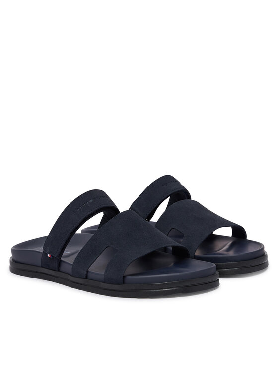 Tommy Hilfiger Tommy Hilfiger Šľapky Adjustable Premium Suede FM0FM05774 Tmavomodrá
