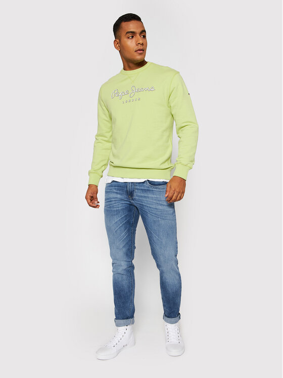 Pepe Jeans Sweatshirt George Crew PM582090 Vert Regular Fit Modivo