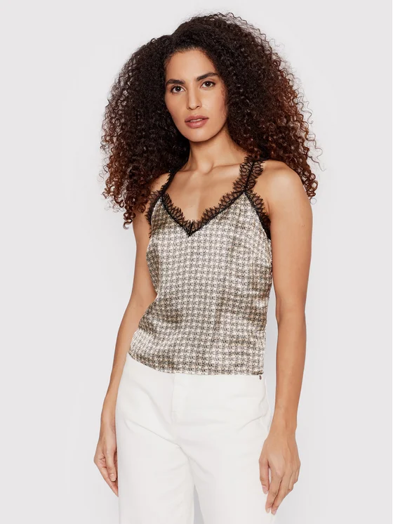 Pinko Top 1G17LA Y7WD Beige Regular Fit