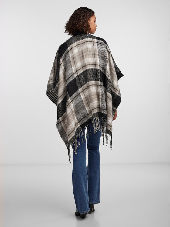 Pieces Pieces Poncho 17144441 Grigio Regular Fit