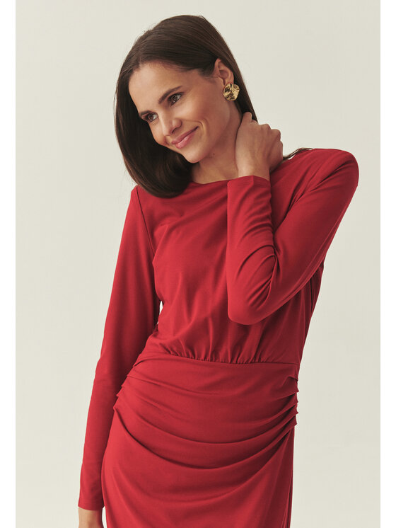 TATUUM Tatuum Úpletové šaty KOMA 1 Červená Slim Fit