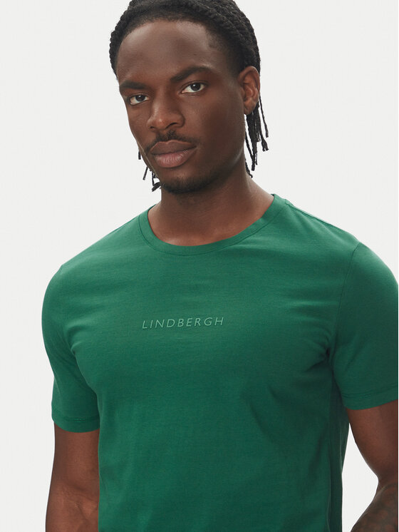 Lindbergh Lindbergh T-shirt 30-400200B Zelena Relaxed Fit