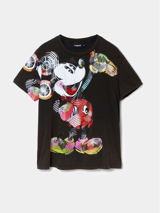 Desigual Desigual T-Shirt MONSIEUR CHRISTIAN LACROIX Mickey 24SWTKAR Czarny Regular Fit