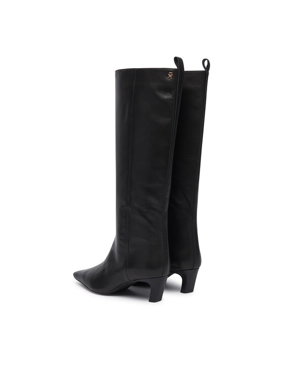 Tommy Hilfiger Tommy Hilfiger Ratsasaapad Kitten Heel Leather High Boot FW0FW09568 Must