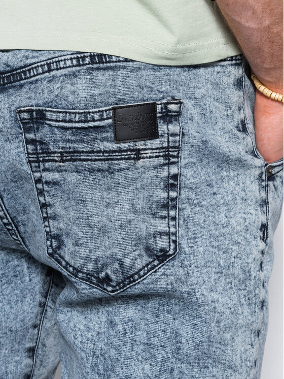 Ombre Ombre Jeansy P1027 Modrá Jogger Fit