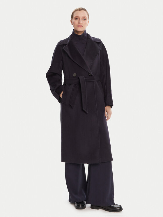 Weekend Max Mara Weekend Max Mara Palton de lână Resina 2525016031 Bleumarin Regular Fit