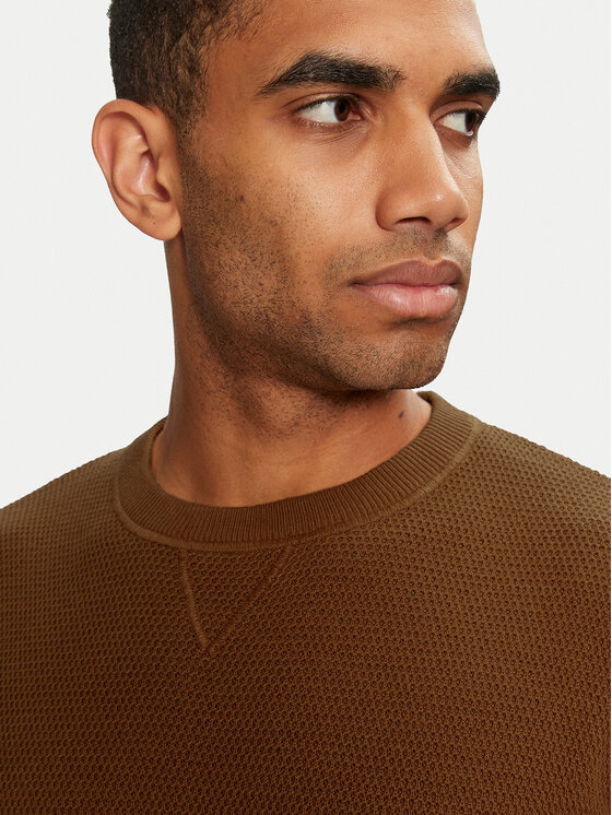 Jack & Jones Jack & Jones Sweter 12264668 Brązowy Regular Fit