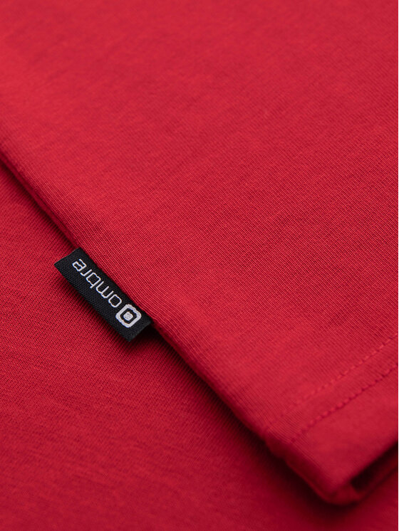 Ombre Ombre S dlouhým rukávem OM-LSBL-0142 Červená Regular Fit