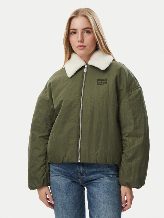 Tommy Jeans Tommy Jeans Kevad-sügis jope DW0DW23413 Tumeroheline Relaxed Fit