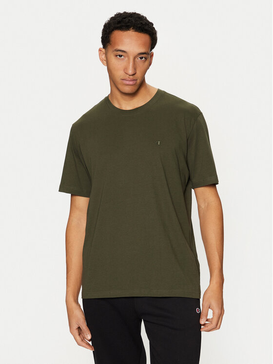 Champion Tricou 220278 Verde Standard Fit