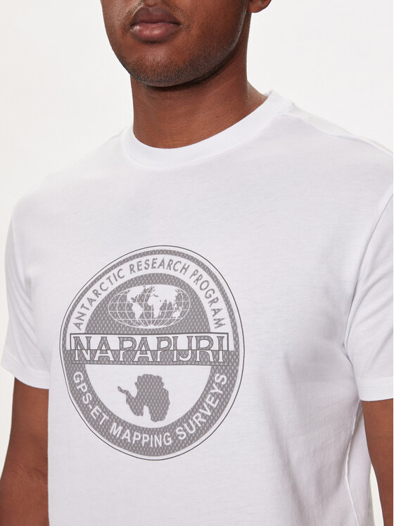Napapijri Napapijri T-shirt S-Bollo NP0A4I3C Bijela Regular Fit