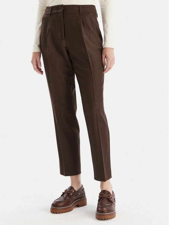 Weekend Max Mara Weekend Max Mara Pantaloni din material Caldaia 2525136152 Maro Regular Fit