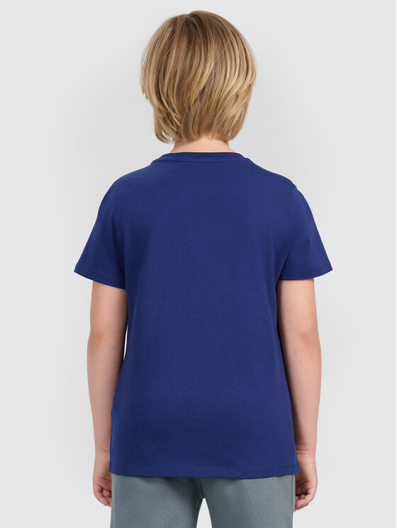 4F 4F T-Shirt BASIC+ Granatowy Regular Fit