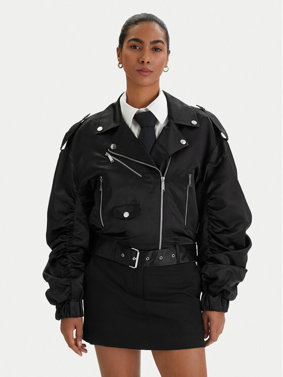 KARL LAGERFELD KARL LAGERFELD Bomber striukė B1W14002 Juoda Relaxed Fit