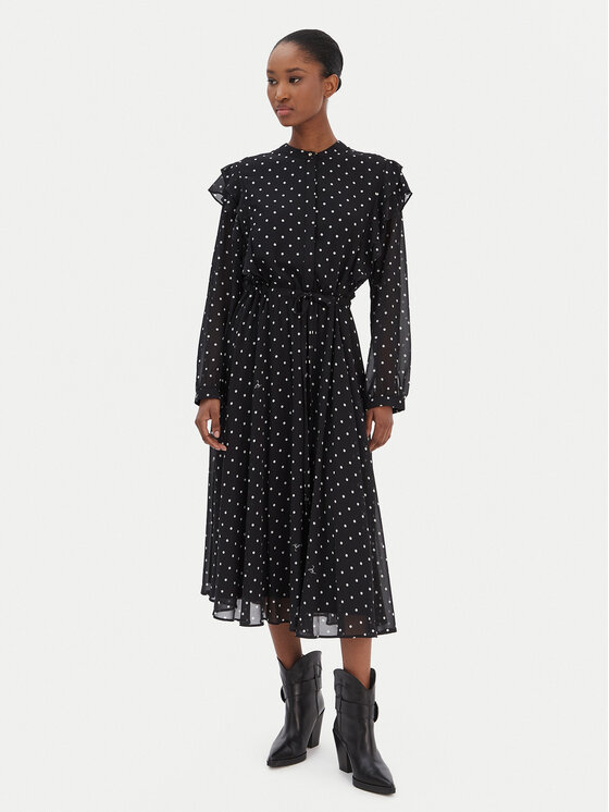 JOOP! JOOP! Každodenné šaty Dot 30100092 Čierna Regular Fit