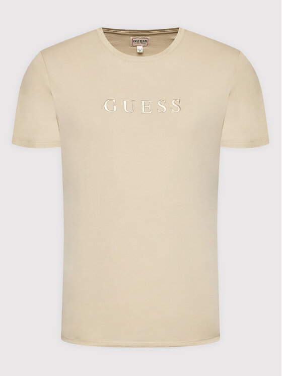 Guess Guess Тишърт M2BP47 K7HD0 Бежов Regular Fit