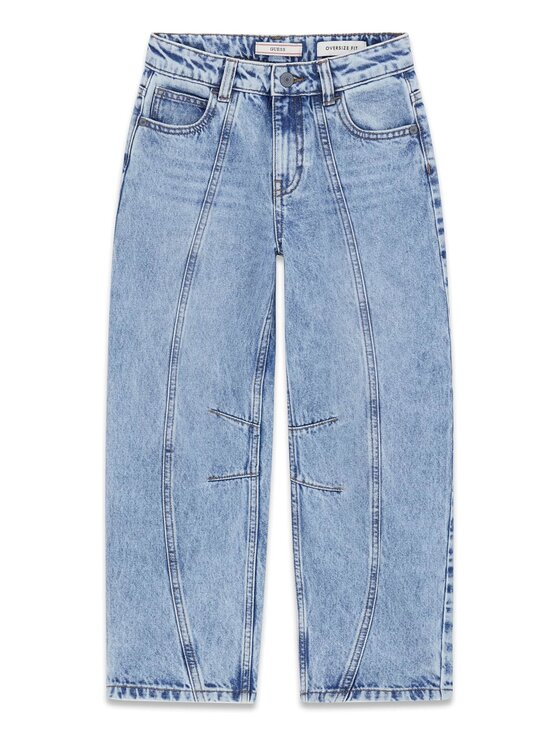 Guess Kids Guess Kids Kalhoty z materiálu 183119 Modrá Regular Fit
