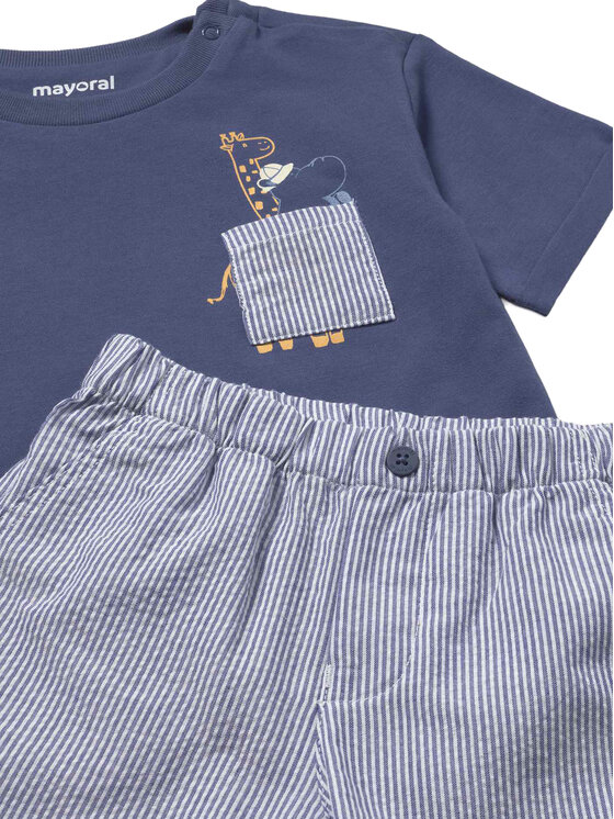 Mayoral Mayoral Set T-Shirt und Shorts 1228 Dunkelblau Regular Fit