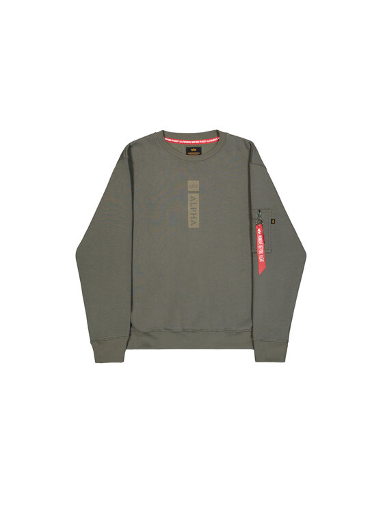 Alpha Industries Alpha Industries Bluza Alpha Reflective Print Sweatshirt Zielony Regular Fit