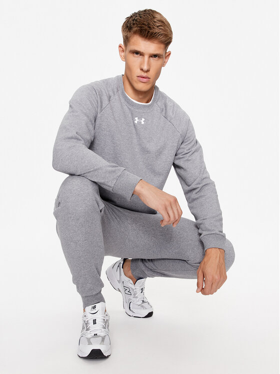 Under Armour Under Armour Majica dugih rukava Ua Rival Fleece Crew 1379755 Siva Loose Fit