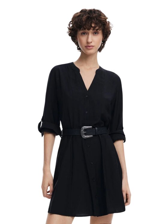 Desigual Vestito estivo Abito donna Nero Regular Fit