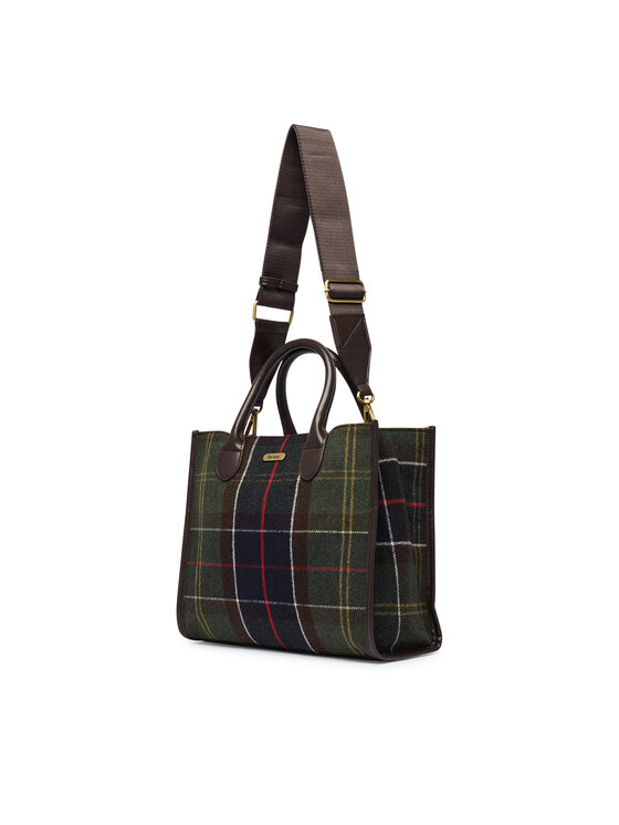 Barbour Barbour Дамска чанта Barbour Barrhill Tartan Tote Bag LBA0423OL91 Кафяв