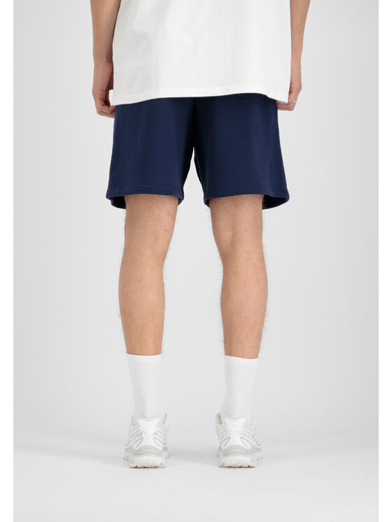 Alpha Industries Alpha Industries Szorty Alpha Essentials Rubber Logo Short Granatowy Relaxed Fit