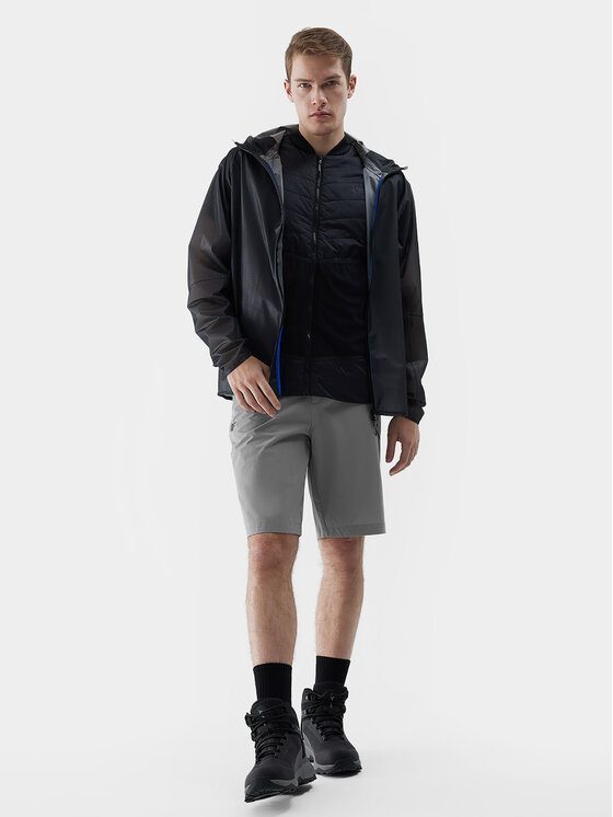 4F 4F Szorty materiałowe 4FWSS24TFSHM425 Szary Regular Fit