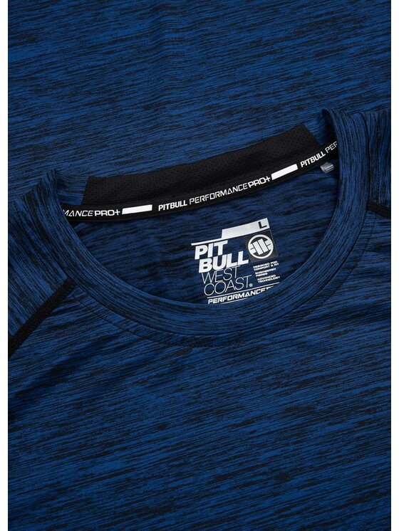 PITBULL PITBULL Koszulka techniczna Rashguard Performance Pro plus New Logo L Granatowy Slim Fit
