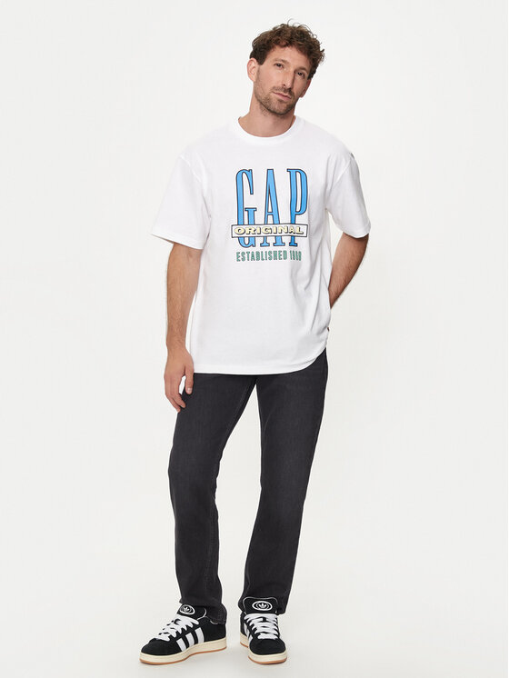 Gap Gap T-Shirt 664006-01 Biały Regular Fit