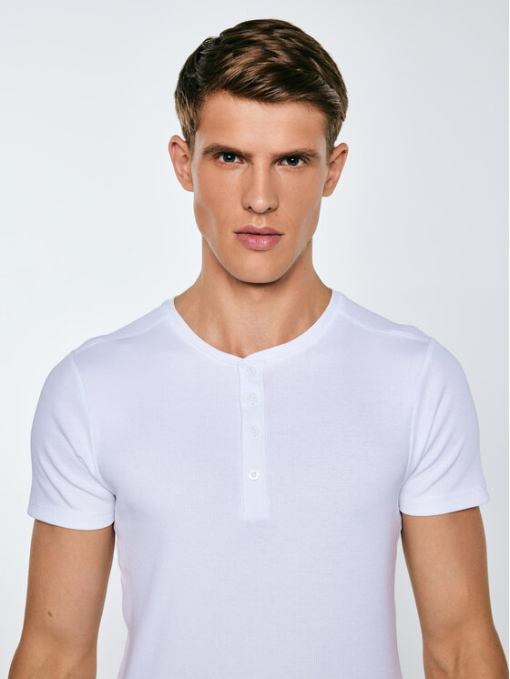 BIG STAR BIG STAR T-Shirt BASICAG Biały Slim Fit