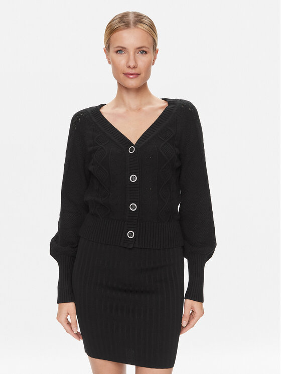 Guess Guess Kardigan W4RR12 Z37L1 Crna Regular Fit