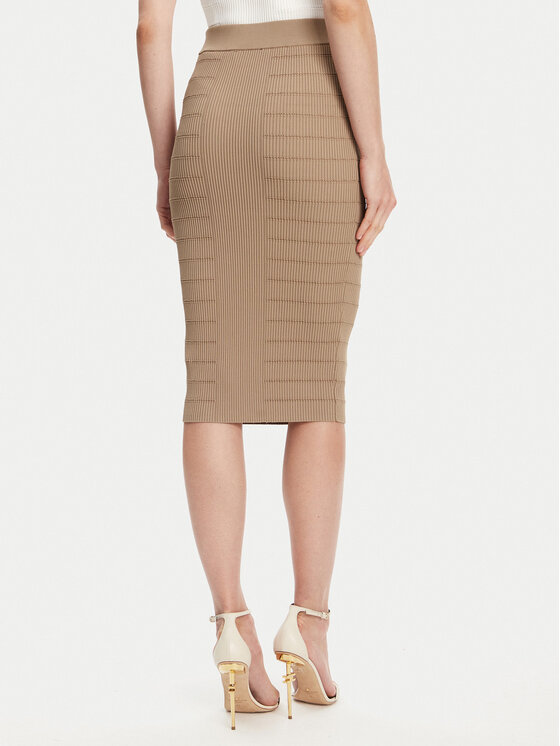 Guess Guess Suknja olovka W5YD66 Z0130 Smeđa Slim Fit