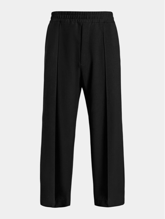 MADE BY SOCIETY MADE BY SOCIETY Spodnie materiałowe Pantaloni Ember Loose - P17198 Czarny Basic Fit