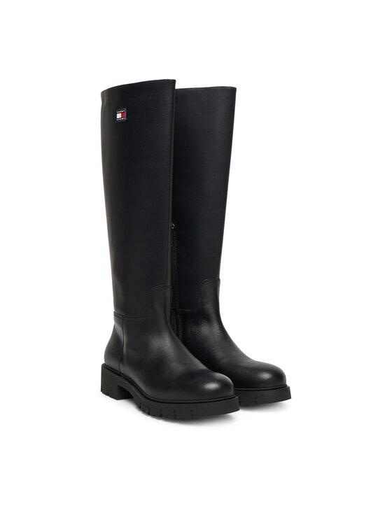 Tommy Jeans Tommy Jeans Stivali Tjw Stretchy Long Shaft Boot EN0EN02828 Nero