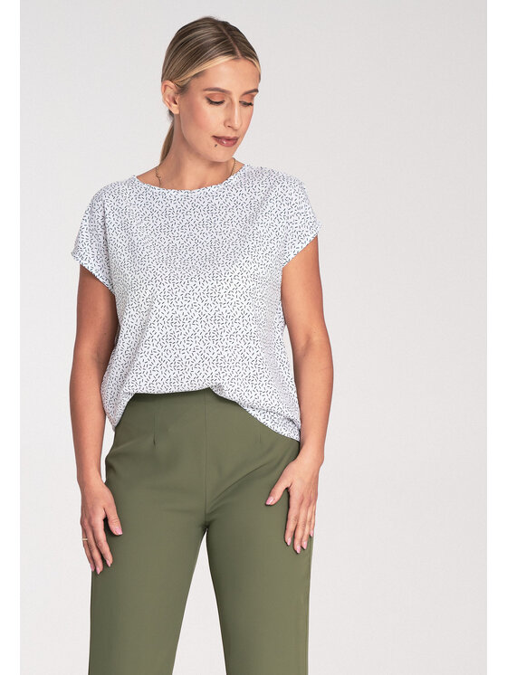 FIGL FIGL Blúzka M1048 Sivá Regular Fit