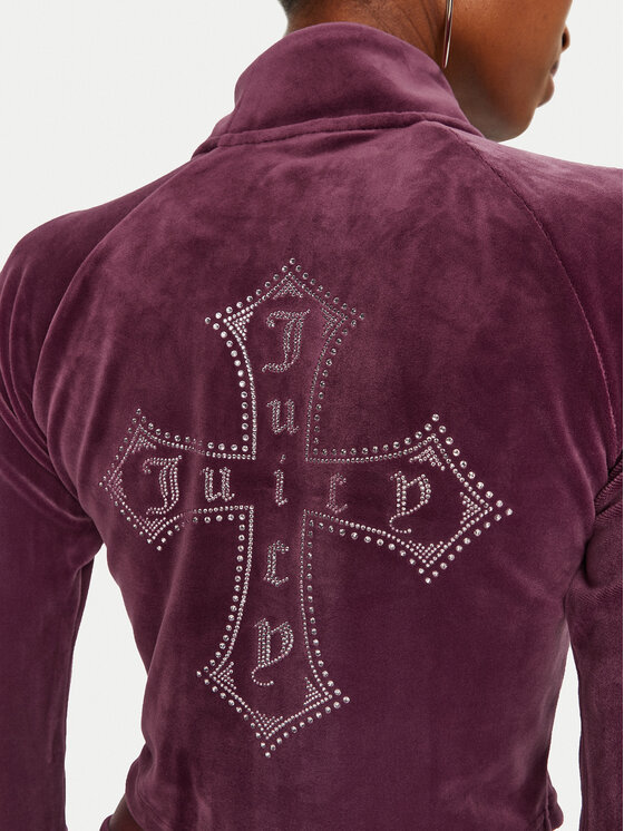 Juicy Couture Juicy Couture Світшот Morgan Cross JCBCT224832 Бордовий Regular Fit