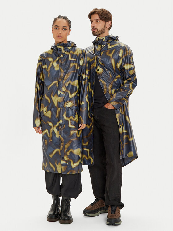 Rains Rains Neperšlampanti striukė Unisex 18360 Tamsiai mėlyna Regular Fit