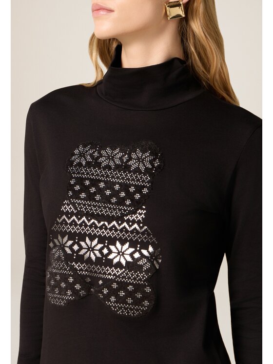 Oltre Oltre T-shirt G068J004655N033 Nero Slim Fit