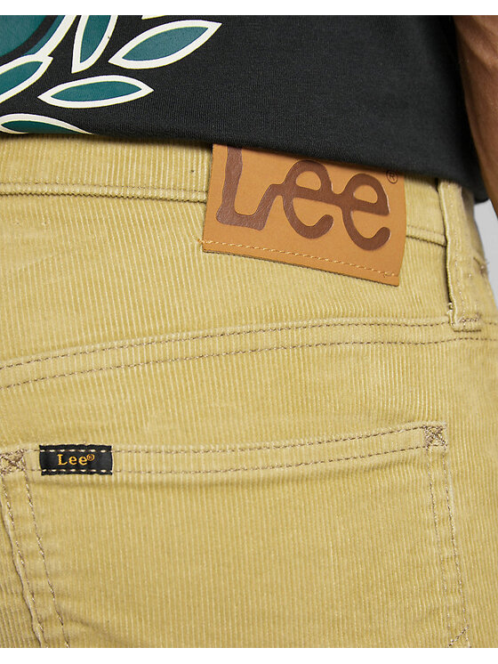 Lee Lee Spodnie materiałowe DAREN ZIP FLY Brązowy Straight Fit