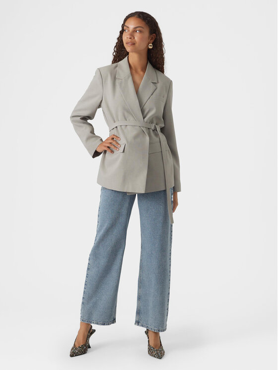 Vero Moda Vero Moda Marynarka Claudia 10301445 Szary Oversize