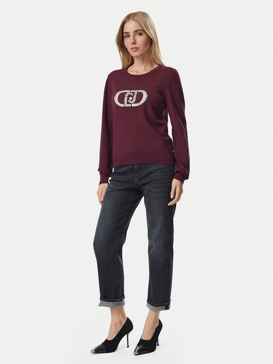 Liu Jo Liu Jo Pulover TF6261 MS63L Bordo rdeča Regular Fit