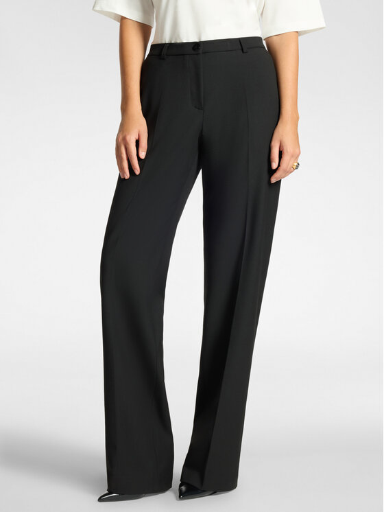 Elena Mirò Elena Mirò Spodnie materiałowe P079P000625N033 Czarny Regular Fit