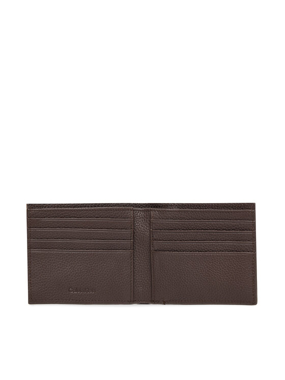 Calvin Klein Calvin Klein Liels vīriešu maks Foil Emboss Ew Bill Fold LV04D1062G Brūns