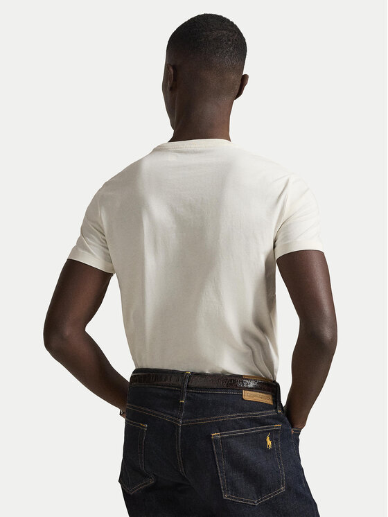 Polo Ralph Lauren Polo Ralph Lauren Tricou 710671438524 Écru Slim Fit