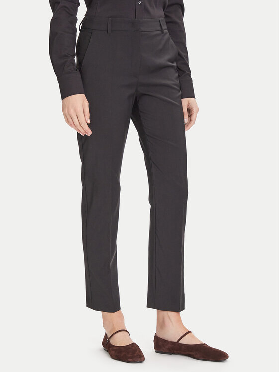 Weekend Max Mara Spodnie materiałowe Canon 2525136171 Czarny Slim Fit